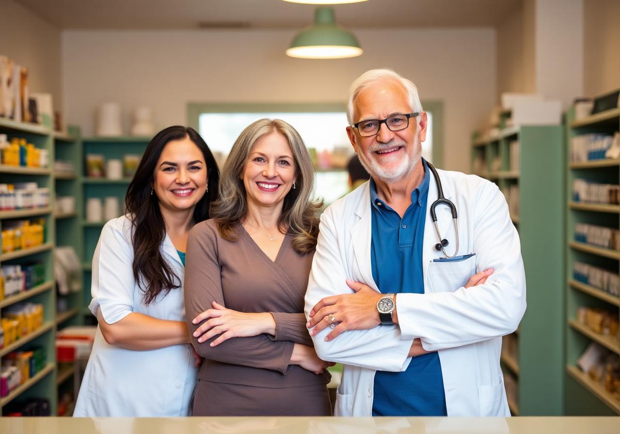The Small Town Pharmacy family team
